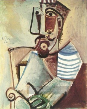  picasso - Büste des Mannes Assis 1971 Kubismus Pablo Picasso